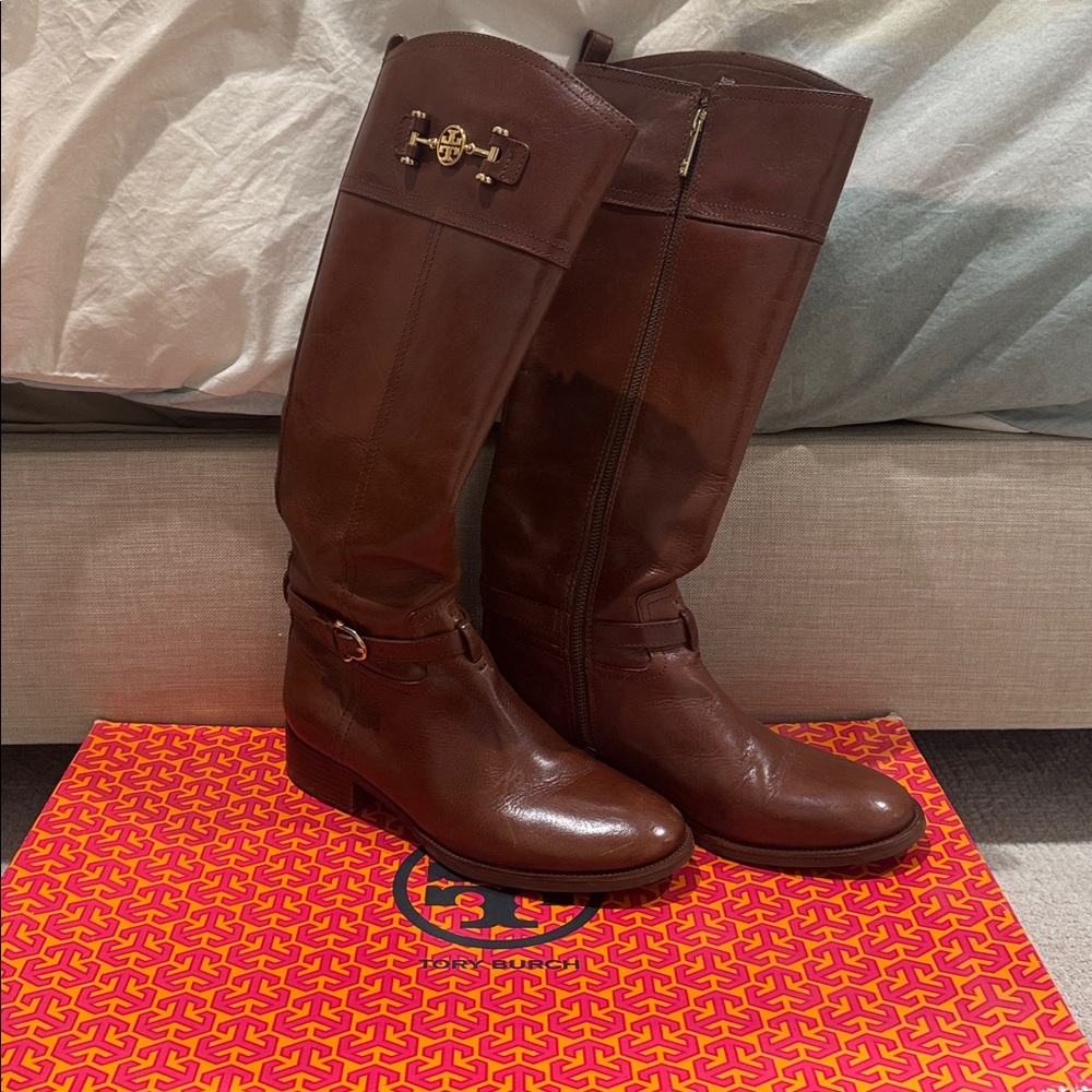 Tory Burch Nadine Leather Riding Boots
